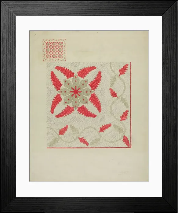 Framed Print : Quilt, c. 1936. Creator: Therkel Anderson Framed Print : Quilt, c. 1936. Creator: Therkel Anderson