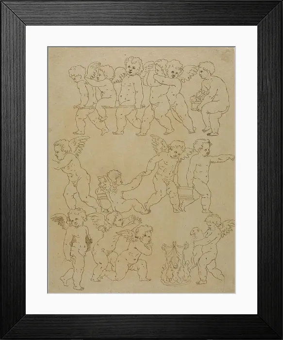 Framed Print : Putti Performing Tasks, n.d. Creator: Unknown Framed Print : Putti Performing Tasks, n.d. Creator: Unknown