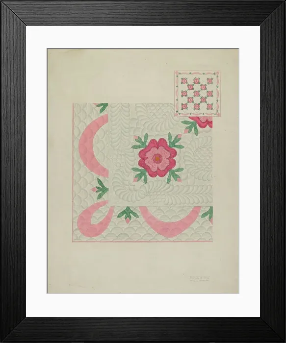Framed Print : Quilt, c. 1936. Creator: Therkel Anderson Framed Print : Quilt, c. 1936. Creator: Therkel Anderson