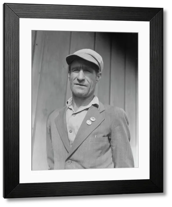 Framed Print : Ex-Oklahoma farmer, one of the leaders in the strike of cotton pickers, Kern County, CA, 1938. Creator: Dorothea Lange Framed Print : Ex-Oklahoma farmer, one of the leaders in the strike of cotton pickers, Kern County, CA, 1938. Creator: Dorothea Lange