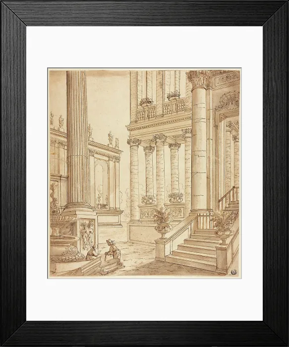 Framed Print : Colonnade Portico, n.d. Creator: Unknown Framed Print : Colonnade Portico, n.d. Creator: Unknown