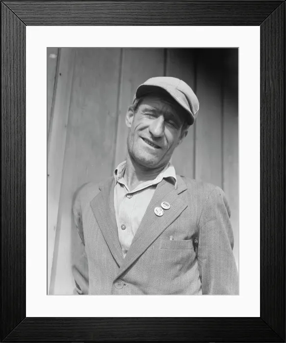 Framed Print : Ex-Oklahoma farmer, one of the leaders in the strike of cotton pickers, Kern County, CA, 1938. Creator: Dorothea Lange Framed Print : Ex-Oklahoma farmer, one of the leaders in the strike of cotton pickers, Kern County, CA, 1938. Creator: Dorothea Lange