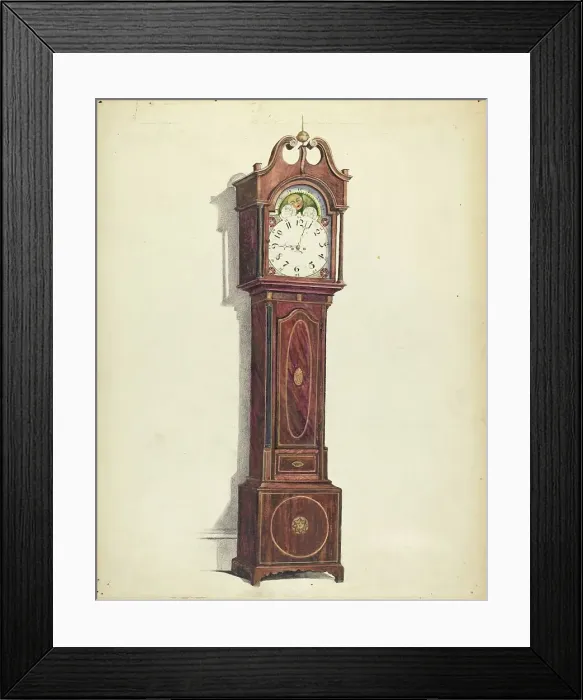 Framed Print : Clock, c. 1935. Creators: Louis Annino, Harry Eisman, Arsen Maralian Framed Print : Clock, c. 1935. Creators: Louis Annino, Harry Eisman, Arsen Maralian