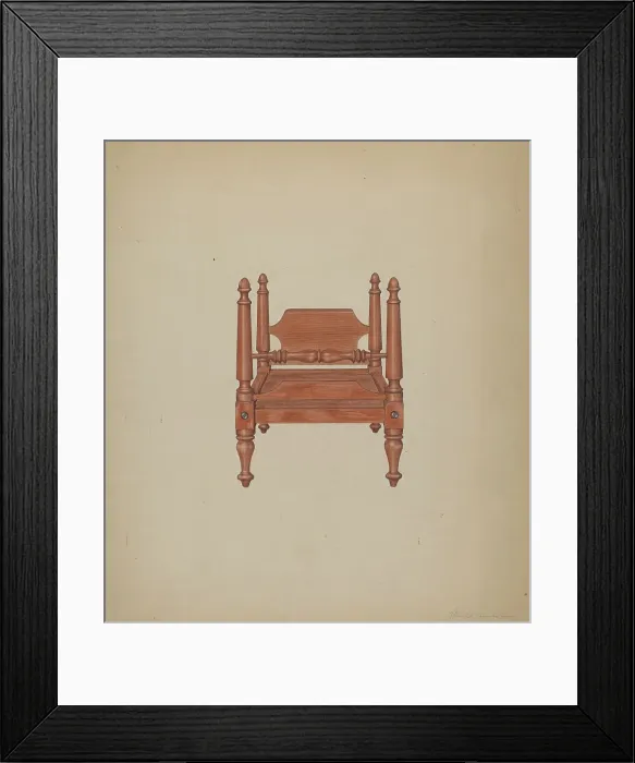 Framed Print : Doll Bed, c. 1938. Creator: Therkel Anderson Framed Print : Doll Bed, c. 1938. Creator: Therkel Anderson
