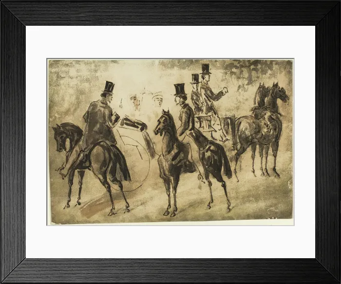 Framed Print : Riders and Equipage, n.d. Creator: Constantin Guys Framed Print : Riders and Equipage, n.d. Creator: Constantin Guys