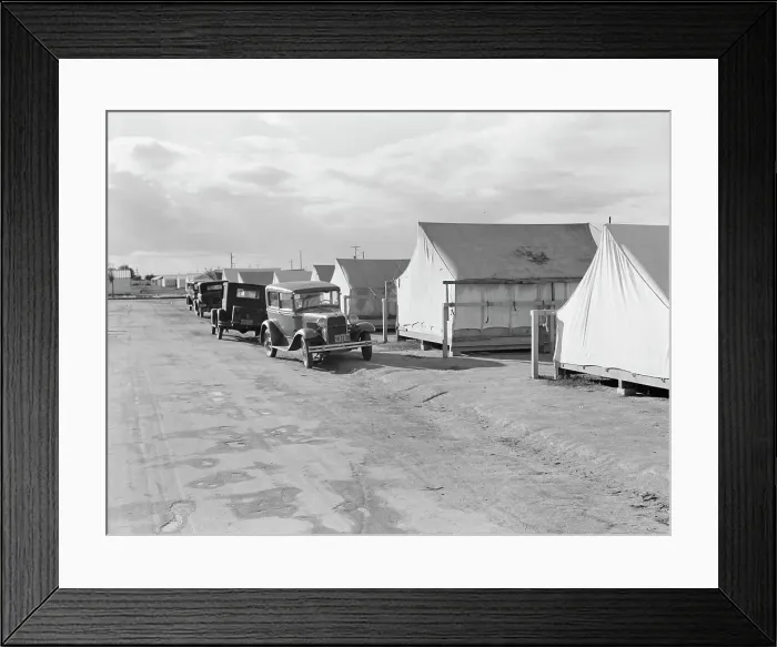 Framed Print : Shafter camp for migrant workers (FSA), California, 1938. Creator: Dorothea Lange Framed Print : Shafter camp for migrant workers (FSA), California, 1938. Creator: Dorothea Lange