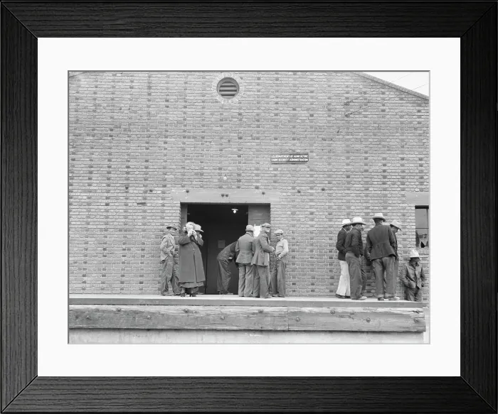 Framed Print : Warehouse, used as distributing office for FSA... Bakersfield, California, 1938. Creator: Dorothea Lange Framed Print : Warehouse, used as distributing office for FSA... Bakersfield, California, 1938. Creator: Dorothea Lange