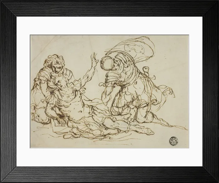 Framed Print : Wounded Warrior and Two Companions, n.d. Creator: Unknown Framed Print : Wounded Warrior and Two Companions, n.d. Creator: Unknown