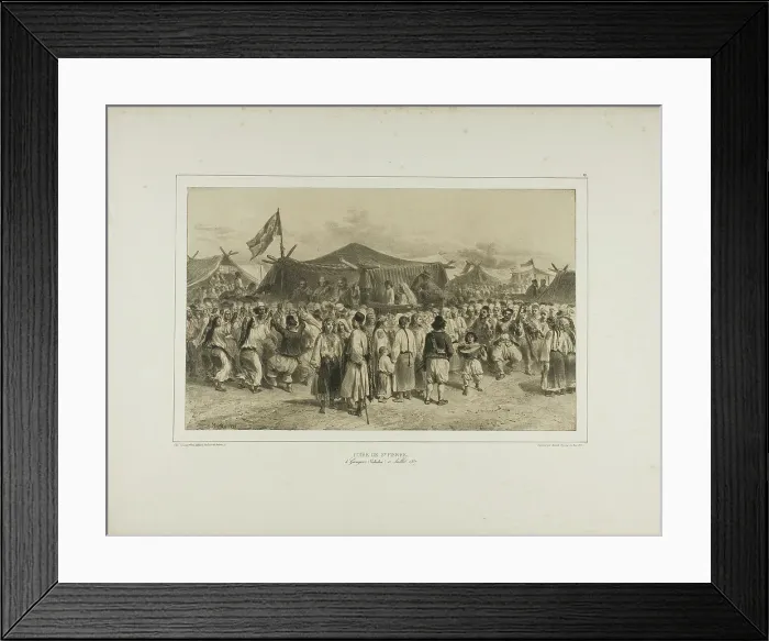 Framed Print : St. Pierre fair, Giourjevo, Wallachia, July 11, 1837, 1839. Creator: Auguste Raffet Framed Print : St. Pierre fair, Giourjevo, Wallachia, July 11, 1837, 1839. Creator: Auguste Raffet