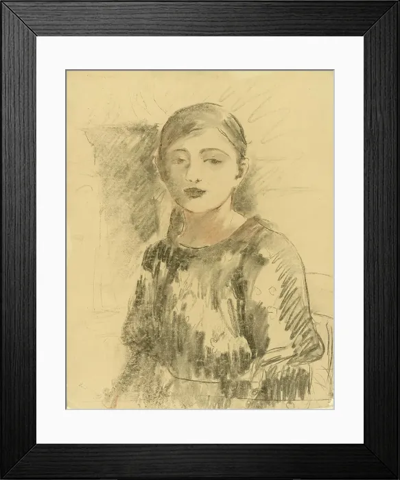 Framed Print : Portrait of Julie Manet, 1890. Creator: Berthe Morisot Framed Print : Portrait of Julie Manet, 1890. Creator: Berthe Morisot