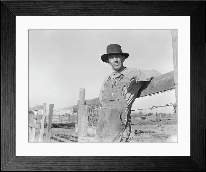 Framed Print : Farm Security Administration (FSA) rural rehabilitation client, Tulare County, California, 1938. Creator: Dorothea Lange Framed Print : Farm Security Administration (FSA) rural rehabilitation client, Tulare County, California, 1938. Creator: Dorothea Lange