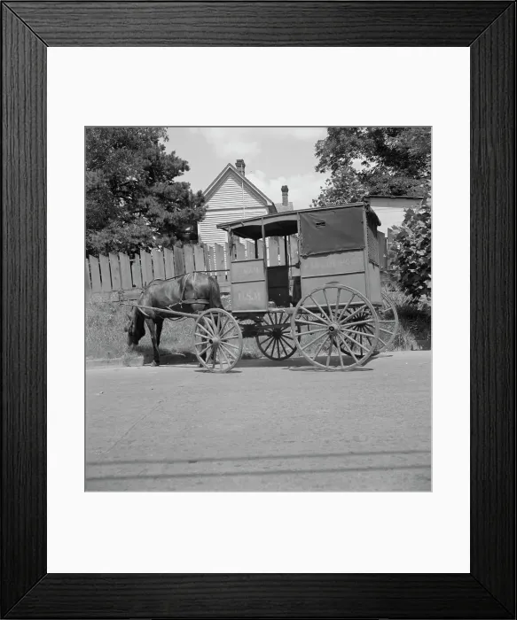 Framed Print : Mail wagon, Marshall, Texas, 1937. Creator: Dorothea Lange Framed Print : Mail wagon, Marshall, Texas, 1937. Creator: Dorothea Lange