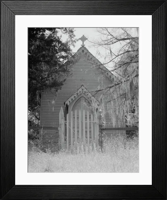 Framed Print : Old Episcopal private church, now closed Louisiana, 1937. Creator: Dorothea Lange Framed Print : Old Episcopal private church, now closed Louisiana, 1937. Creator: Dorothea Lange