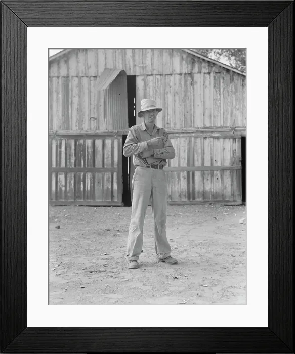 Framed Print : Small cotton farmer, Kern County, California, 1938. Creator: Dorothea Lange Framed Print : Small cotton farmer, Kern County, California, 1938. Creator: Dorothea Lange