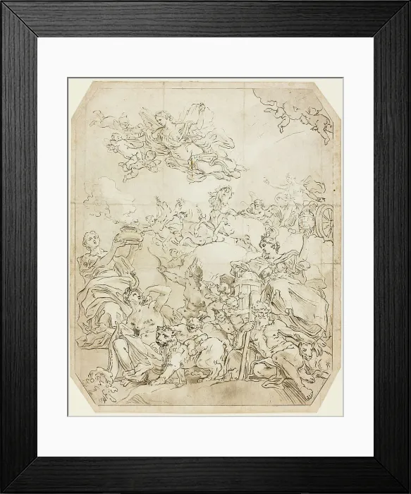 Framed Print : Aurora Heralds the Break of Day to the Four Corners of the Globe, n.d. Creator: Unknown Framed Print : Aurora Heralds the Break of Day to the Four Corners of the Globe, n.d. Creator: Unknown
