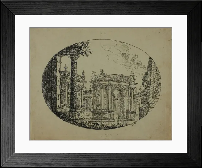 Framed Print : Roman Edifices, n.d. Creator: Unknown Framed Print : Roman Edifices, n.d. Creator: Unknown