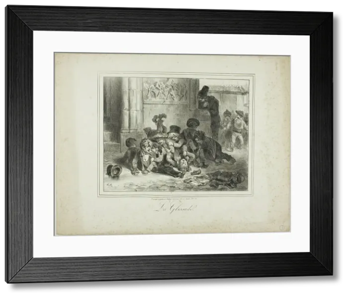 Framed Print : The Slide, 1827–28. Creator: Auguste Raffet Framed Print : The Slide, 1827–28. Creator: Auguste Raffet