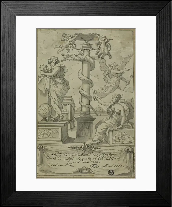 Framed Print : Frontispiece to Book of Architectural Studies, n.d. Creator: Unknown Framed Print : Frontispiece to Book of Architectural Studies, n.d. Creator: Unknown