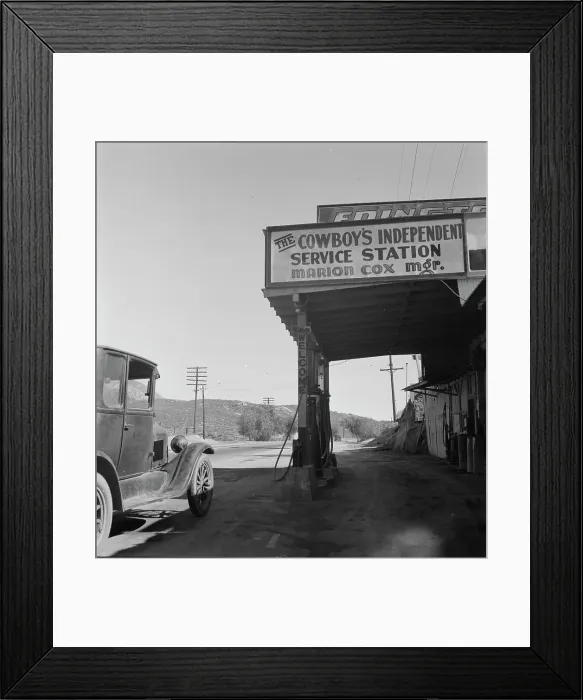 Framed Print : On the highway, Riverside County, California, 1937. Creator: Dorothea Lange Framed Print : On the highway, Riverside County, California, 1937. Creator: Dorothea Lange