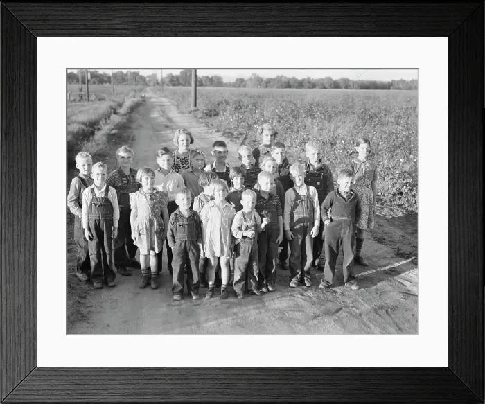 Framed Print : Ten families established by the FSA on the Mineral King Cooperative Farm, Tulare County, CA, 1938. Creator: Dorothea Lange Framed Print : Ten families established by the FSA on the Mineral King Cooperative Farm, Tulare County, CA, 1938. Creator: Dorothea Lange