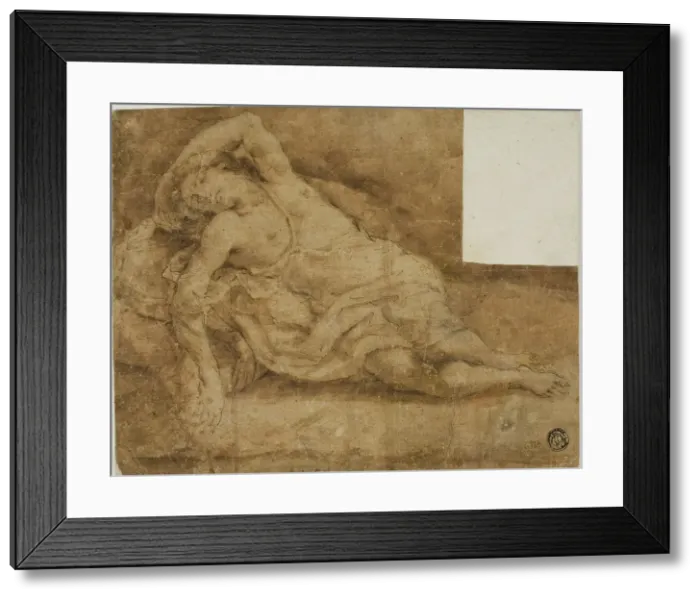 Framed Print : Sleeping Figure, n.d. Creator: Unknown Framed Print : Sleeping Figure, n.d. Creator: Unknown