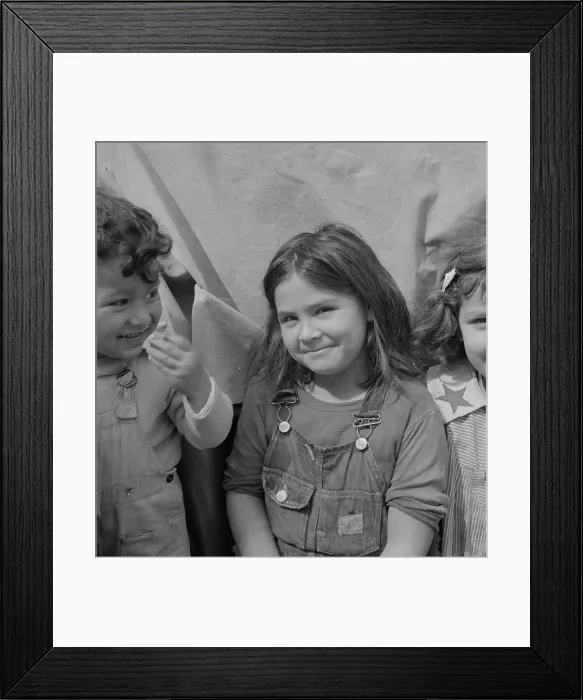 Framed Print : Children of migratory carrot pullers, Mexicans, Imperial Valley, California, 1937. Creator: Dorothea Lange Framed Print : Children of migratory carrot pullers, Mexicans, Imperial Valley, California, 1937. Creator: Dorothea Lange