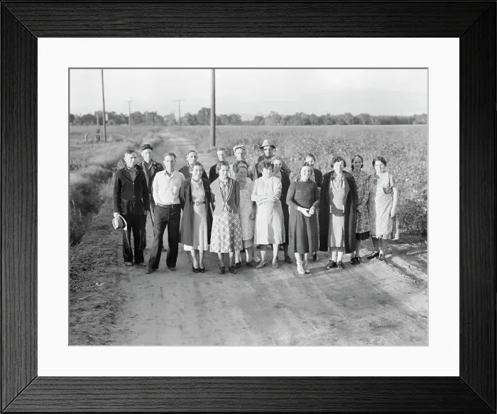 Framed Print : Ten families established by the FSA on the... Tulare County, CA, 1938. Creator: Dorothea Lange Framed Print : Ten families established by the FSA on the... Tulare County, CA, 1938. Creator: Dorothea Lange