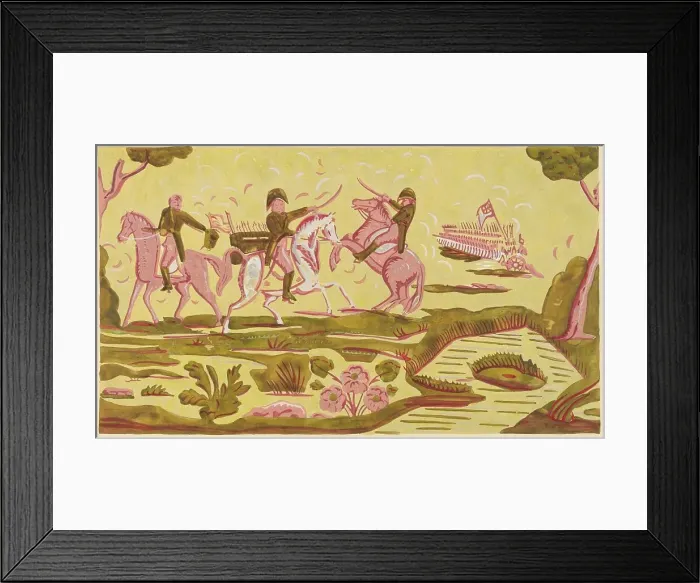 Framed Print : Wallpaper from Bandbox, c. 1937. Creator: Charlotte Angus Framed Print : Wallpaper from Bandbox, c. 1937. Creator: Charlotte Angus
