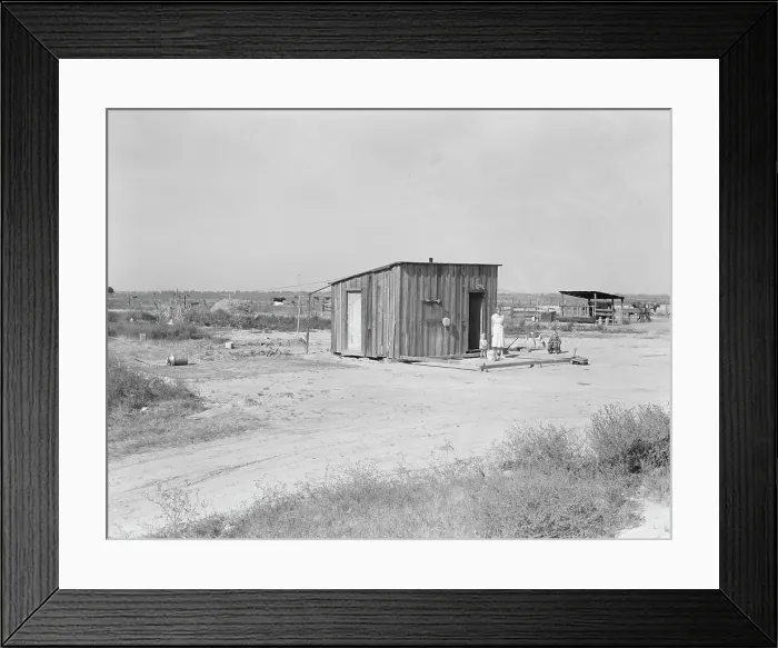 Framed Print : Home of rural rehabilitation client, Tulare County, California, 1938. Creator: Dorothea Lange Framed Print : Home of rural rehabilitation client, Tulare County, California, 1938. Creator: Dorothea Lange
