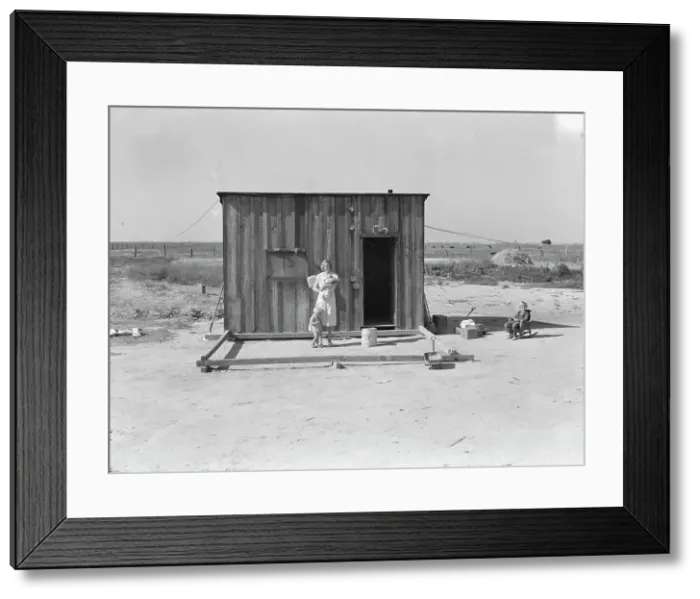 Framed Print : Home of rural rehabilitation client, Tulare County, California, 1938. Creator: Dorothea Lange Framed Print : Home of rural rehabilitation client, Tulare County, California, 1938. Creator: Dorothea Lange