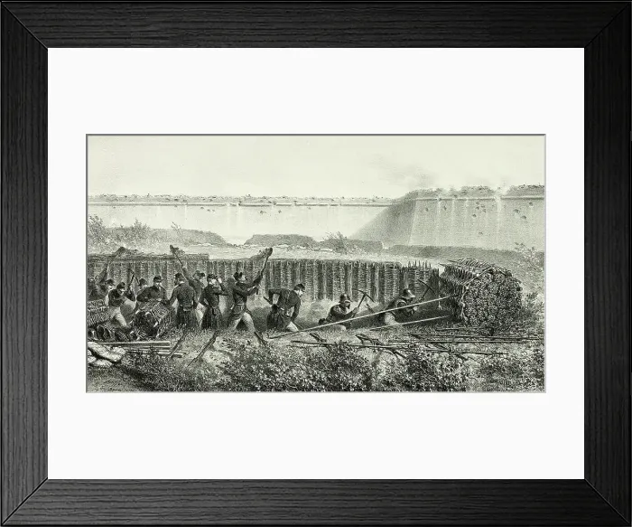 Framed Print : Sapping in full swing, from Souvenirs d'Italie: Expédition de Rome, 1858. Creator: Auguste Raffet Framed Print : Sapping in full swing, from Souvenirs d'Italie: Expédition de Rome, 1858. Creator: Auguste Raffet