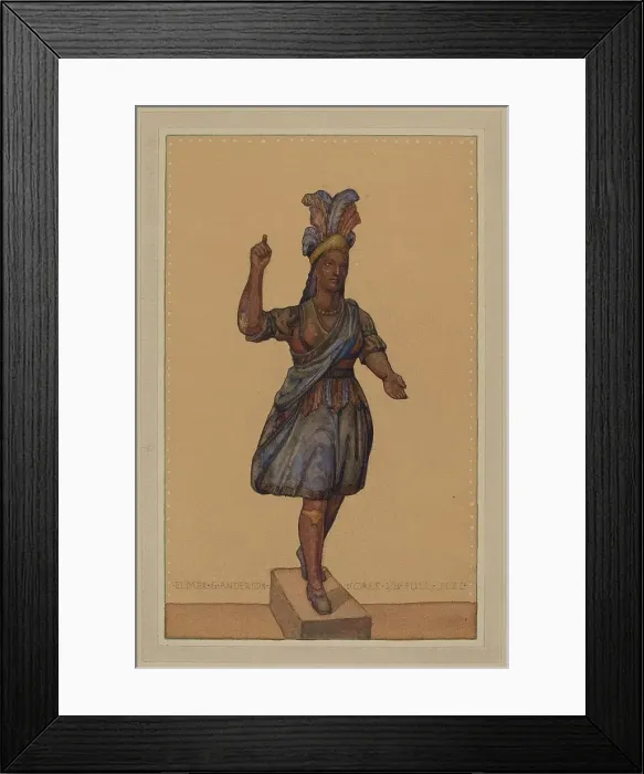 Framed Print : Cigar Store Indian, c. 1936. Creator: Elmer G Anderson Framed Print : Cigar Store Indian, c. 1936. Creator: Elmer G Anderson