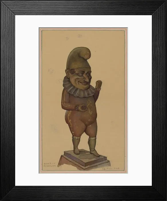 Framed Print : Cigar Store Figure, c. 1936. Creator: Elmer G Anderson Framed Print : Cigar Store Figure, c. 1936. Creator: Elmer G Anderson