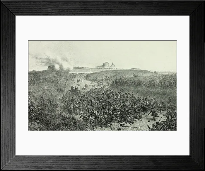 Framed Print : April 30, 1849, from Souvenirs d'Italie: Expédition de Rome, 1850. Creator: Auguste Raffet Framed Print : April 30, 1849, from Souvenirs d'Italie: Expédition de Rome, 1850. Creator: Auguste Raffet