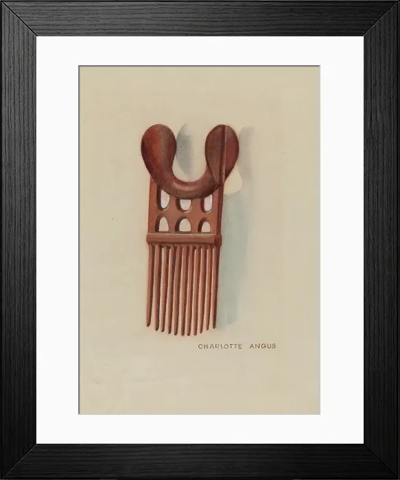 Framed Print : Wool Comb, c. 1937. Creator: Charlotte Angus Framed Print : Wool Comb, c. 1937. Creator: Charlotte Angus