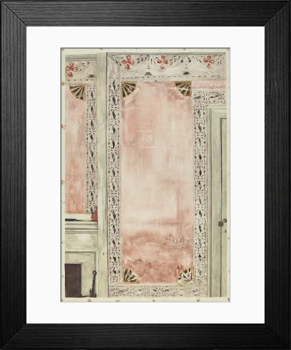Framed Print : Stencilled Wall, 1935 / 1942. Creator: Mildred E Bent Framed Print : Stencilled Wall, 1935 / 1942. Creator: Mildred E Bent