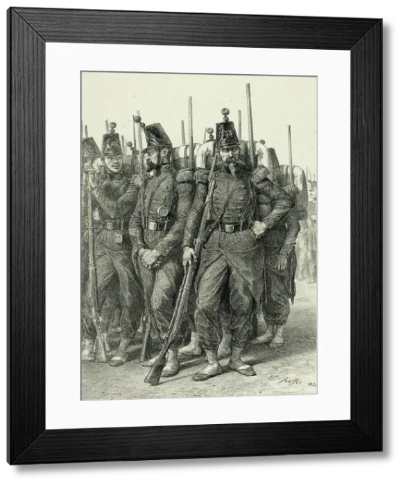 Framed Print : Ready to leave for the Eternal City, from Souvenirs d'Italie: Expédition de Rome, 1850. Creator: Auguste Raffet Framed Print : Ready to leave for the Eternal City, from Souvenirs d'Italie: Expédition de Rome, 1850. Creator: Auguste Raffet
