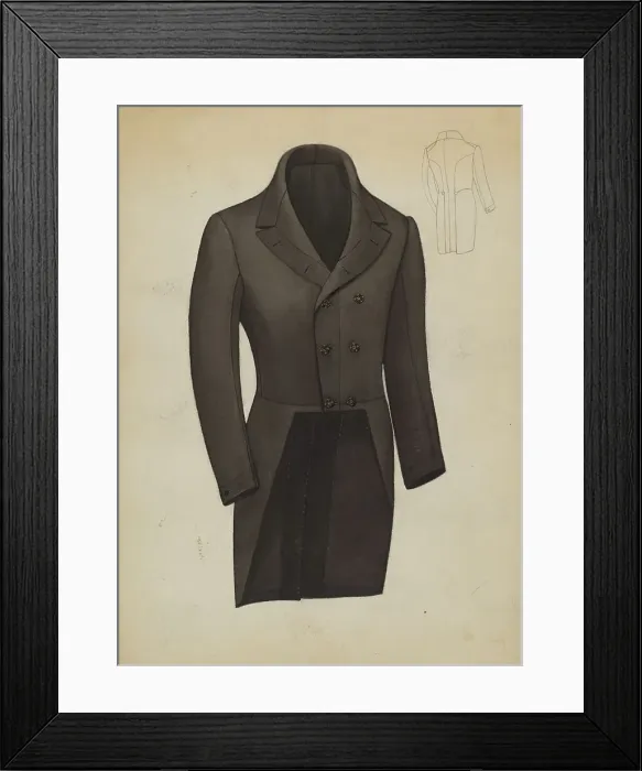 Framed Print : Tail Coat, c. 1937. Creator: Virginia Berge Framed Print : Tail Coat, c. 1937. Creator: Virginia Berge