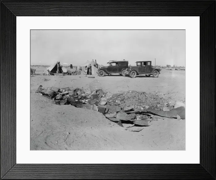 Framed Print : Drought refugees in California near Holtville, 1937. Creator: Dorothea Lange Framed Print : Drought refugees in California near Holtville, 1937. Creator: Dorothea Lange