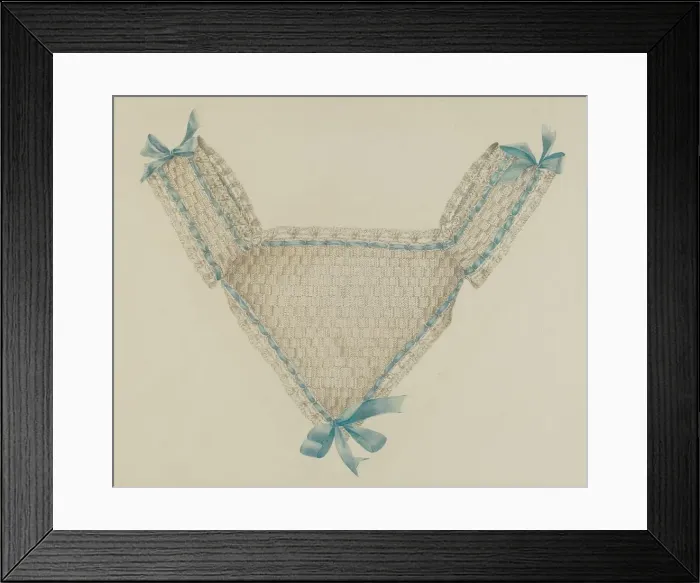 Framed Print : Infant's Bib, 1935 / 1942. Creator: Virginia Berge Framed Print : Infant's Bib, 1935 / 1942. Creator: Virginia Berge