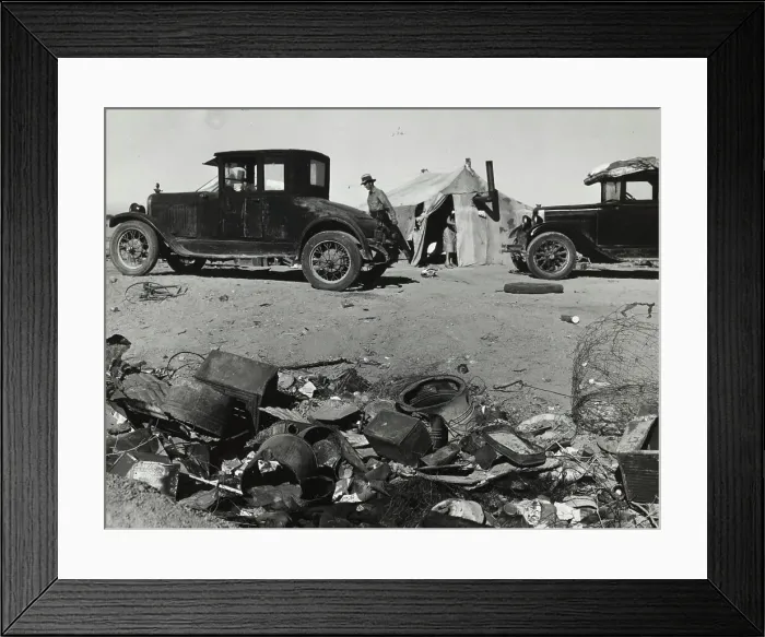 Framed Print : Refugee families encamped near Holtville, California, 1937. Creator: Dorothea Lange Framed Print : Refugee families encamped near Holtville, California, 1937. Creator: Dorothea Lange