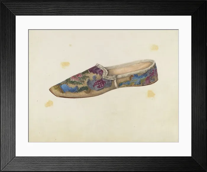 Framed Print : Woman's Slipper, c. 1941. Creator: Virginia Berge Framed Print : Woman's Slipper, c. 1941. Creator: Virginia Berge