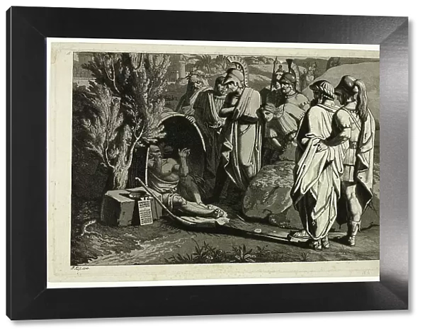 Diogenes in His Tub with Alexander and His Generals, 1810. Creator: Carl Russ
