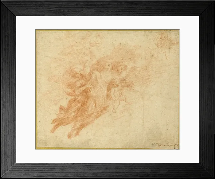 Framed Print : Ascension of the Magdalene, n.d. Creators: Unknown, Giovanni Lanfranco Framed Print : Ascension of the Magdalene, n.d. Creators: Unknown, Giovanni Lanfranco