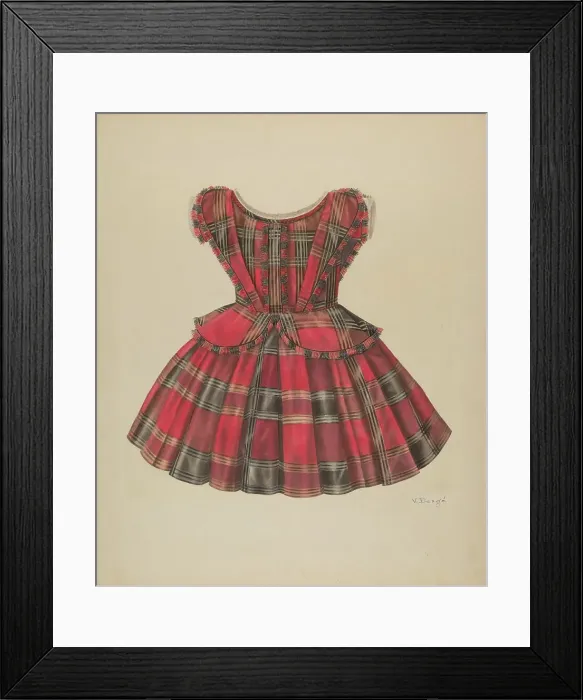 Framed Print : Girl's Dress, 1935 / 1942. Creator: Virginia Berge Framed Print : Girl's Dress, 1935 / 1942. Creator: Virginia Berge
