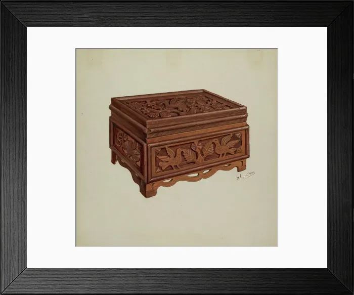 Framed Print : Pa. German Box, c. 1941. Creator: William L. Antrim Framed Print : Pa. German Box, c. 1941. Creator: William L. Antrim