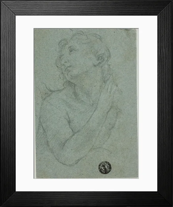 Framed Print : Half-Length Praying Figure, n.d. Creator: Unknown Framed Print : Half-Length Praying Figure, n.d. Creator: Unknown