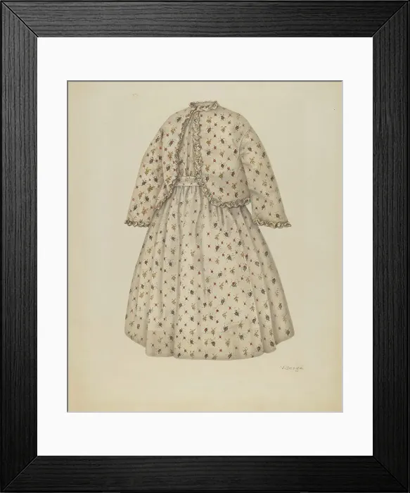 Framed Print : Dress, c. 1941. Creator: Virginia Berge Framed Print : Dress, c. 1941. Creator: Virginia Berge