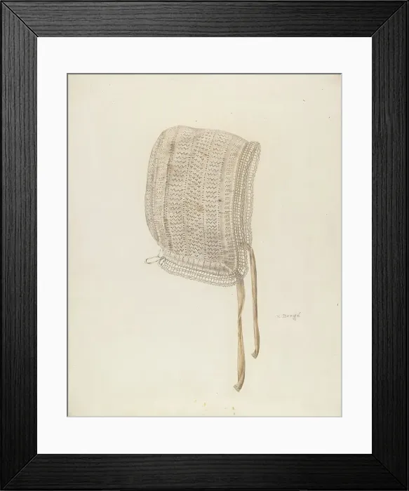 Framed Print : Woman's Night Cap, c. 1939. Creator: Virginia Berge Framed Print : Woman's Night Cap, c. 1939. Creator: Virginia Berge