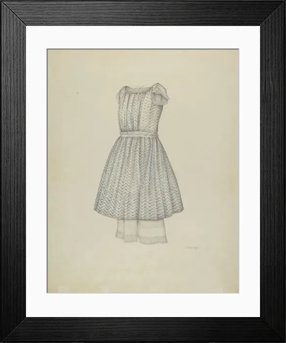 Framed Print : Girl's Dress, c. 1941. Creator: Virginia Berge Framed Print : Girl's Dress, c. 1941. Creator: Virginia Berge
